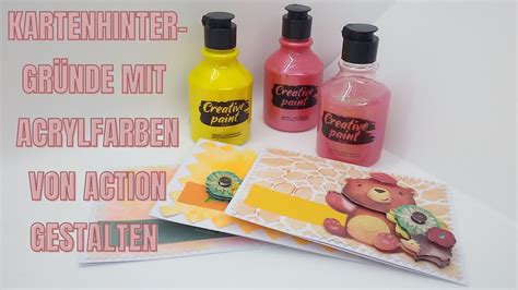 Tutorial Kartenhintergr Nde Mit Den Acrylfarben Von Action Gestalten