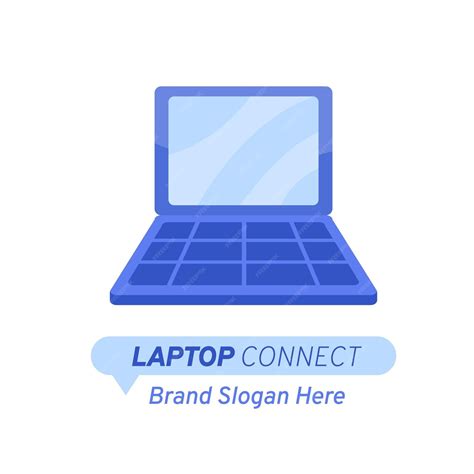 Free Vector Creative Flat Laptop Logo Template