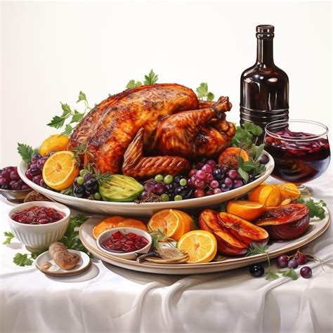 Premium AI Image | a banner of a traditional thanksgiving dinner table ...