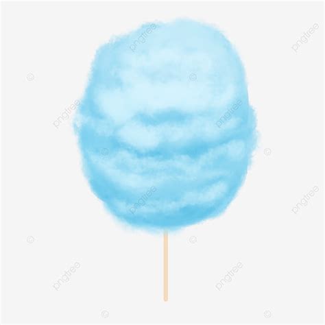 Blue Cotton Candy Clipart PNG Images, Cartoon Sky Blue Cotton Candy ...