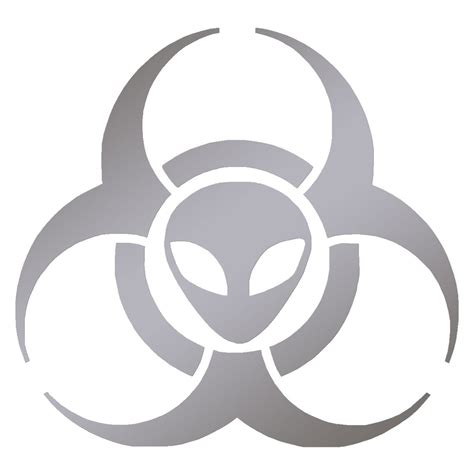 Alien Biohazard Vinyl Decal Sticker 3 Sizes 9 Solid Etsy