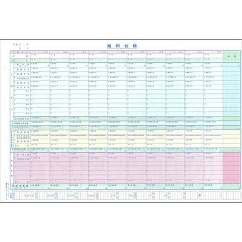 日本法令 複写式給料明細書兼給料台帳 B4規格外 ノーカーボン 2枚複写 カラー4色刷 20組 給与2 1冊 6188535 ぱーそ