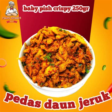 Jual Baby Fish Crispy Renyah Gr Ikan Pepetek Pedas Daun Jeruk