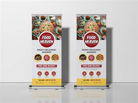 Restaurant Food Roll Up Banner Behance