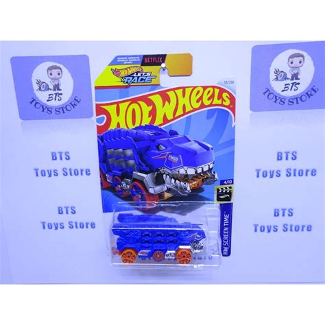 Jual Hot Wheels HW Ultimate T Rex Transporter Biru Shopee Indonesia