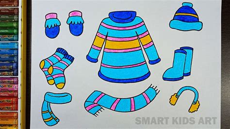 Winter Clothes Drawing/How To Draw Winter Clothes Easy Way, 49% OFF