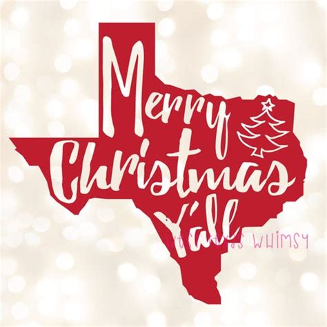 Merry Christmas Y All Svg Texas Christmas Svg Southern Etsy