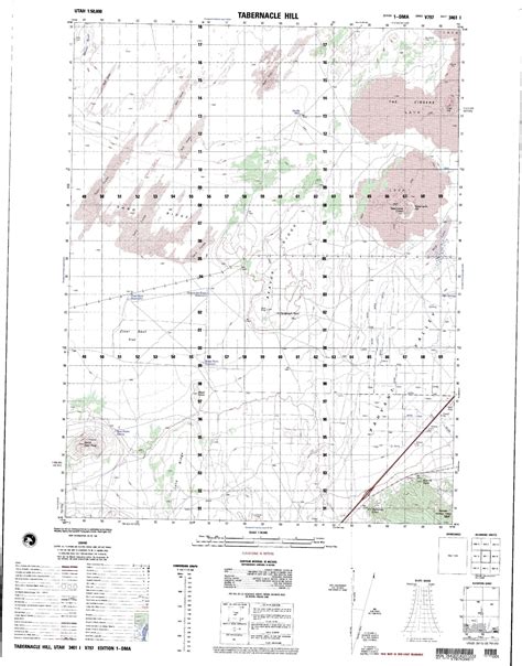 Tabernacle Hill Utah Military 1:50,000 Map – MyTopo Map Store