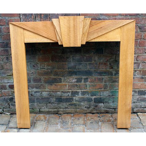 1930 S Fire Surround In Oak Art Deco Solid Oak Art Deco Room Art Deco