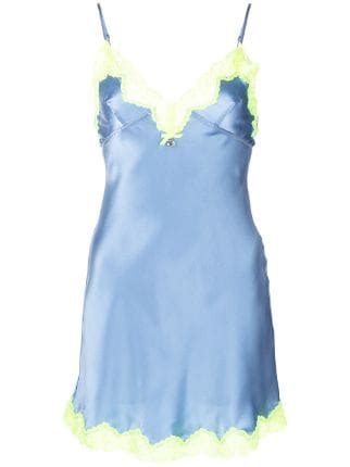 Alexander Wang Lace Trim Silk Slip Dress Farfetch