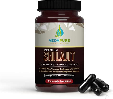 Vedapure Natural Shilajit Shilajeet With Safed Musli Ashwagandha