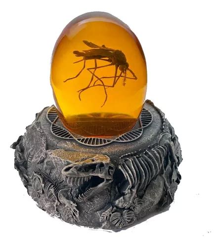 Jurassic Park Mosquito Jurásico 3d Resina Ámbar Cuotas Sin Interés