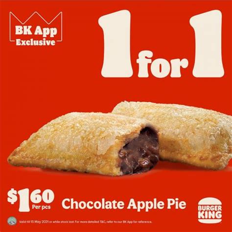 6-15 May 2021: Burger King Choc Apple Pie 1 For 1 Promotion - SG ...