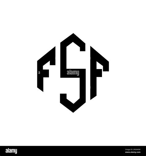 Fsf Letter Logo Design With Polygon Shape Fsf Polygon And Cube Shape