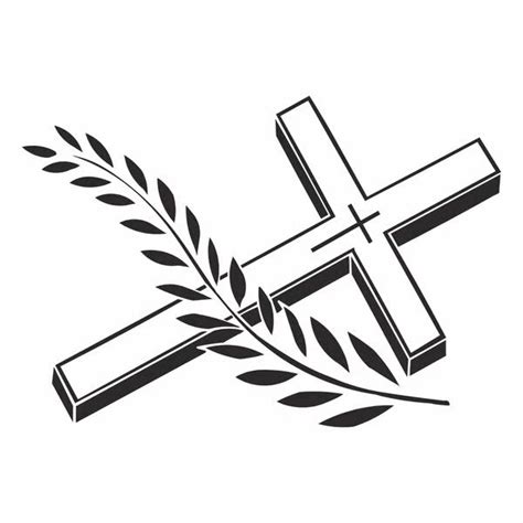 A Cross With An Olive Branch On It