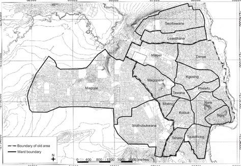 Map Of Ramotswa Showing Dikgotla And Planned And Unplanned Areas