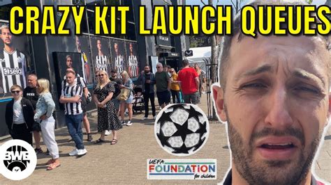 Crazy Fan Queues For Nufc Home Kit Launch Champions League