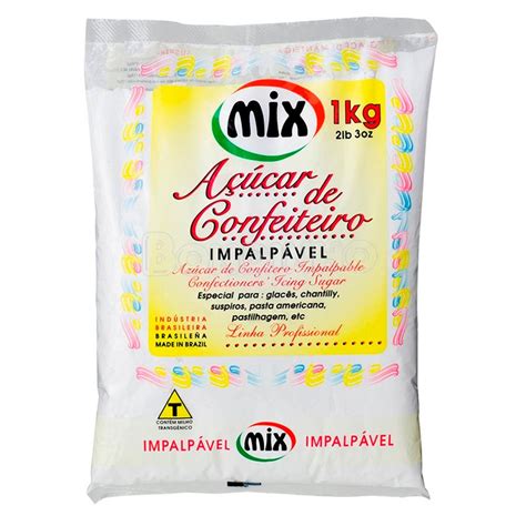 Açúcar Impalpável É O Mesmo Que Açúcar De Confeiteiro - Açúcar Confeiteiro Impalpável Mix 1Kg - Duas Rodas - supernova