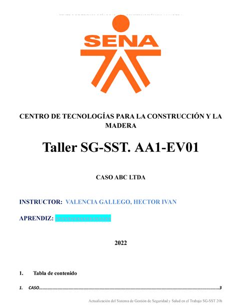 1 Taller AA1 EV01 Ejemplo CENTRO DE TECNOLOGÍAS PARA LA CONSTRUCCIÓN