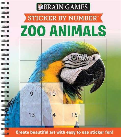 Brain Games - Sticker by Number: Sticker by Number: Zoo Animals (Other ...