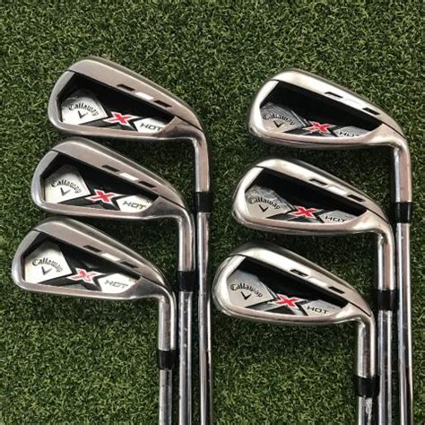 Callaway X Hot Golf Irons Steel Used Mens Right Handed Pw Clubs Uniflex