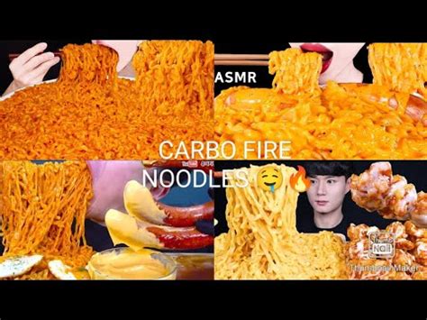 SAMYANG CARBO FIRE NOODLES MUKBANG ASMR NO TALKING COMPILATION