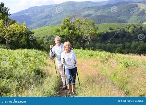 Senior Couple Hiking Stock Image Image Of People Rambling 64951905