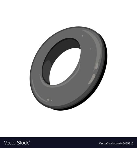 Metal grommet ring cartoon Royalty Free Vector Image