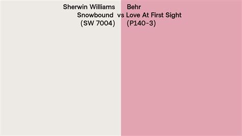 Sherwin Williams Snowbound Sw Vs Behr Love At First Sight P