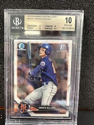 BGS 10 JARRED KELENIC 2018 Bowman Chrome Draft Mariners Rookie Card RC