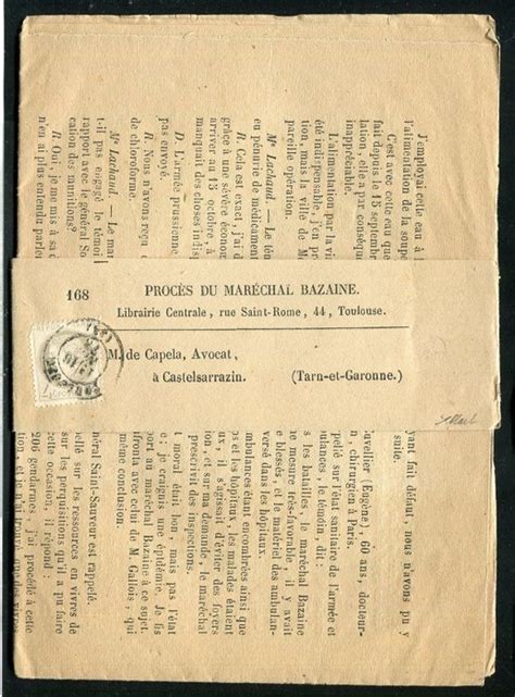 France 1873 Complete strip of the Journal du Procès du Catawiki