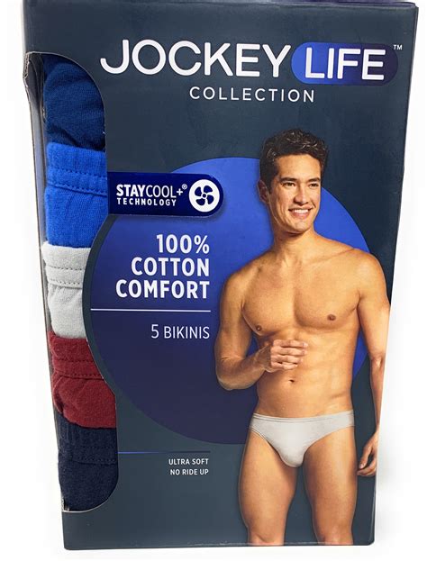 Jockey Life Men S Cotton Bikini 5 Pack Walmart