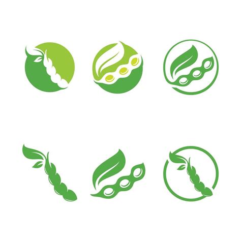 Soybean Logo Vector Template Design Healthy Food Simple Vector