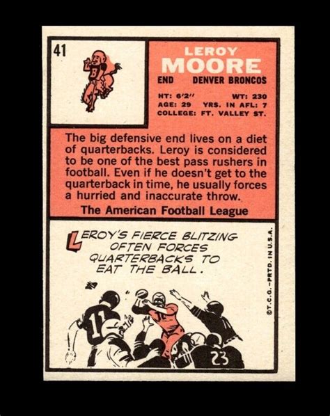 Topps Set Break Leroy Moore Ex Exmint Gmcards Ebay