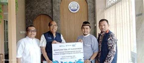 Sucofindo Berikan Dana Bantuan Pembangunan Kanopi Sucofindo