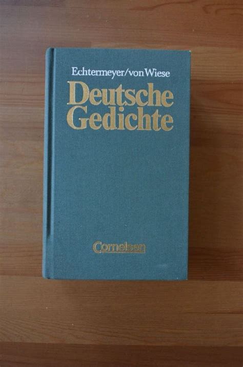 Echtermeyer Von Wiese Deutsche Gedichte Kaufen Auf Ricardo