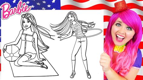 How To Color Barbie 4th Of July Pencils And Markers Youtube