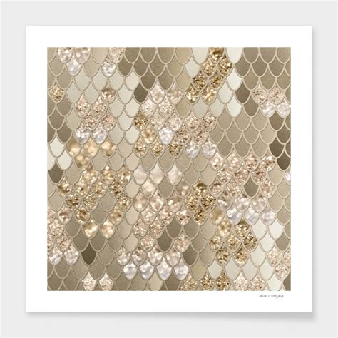 Mermaid Glitter Scales 5 Shiny Decor Art Art Print By Anita S