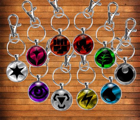 Fanart Collection Pokemon Element Symbol Set Set of 10 Keyrings - Etsy