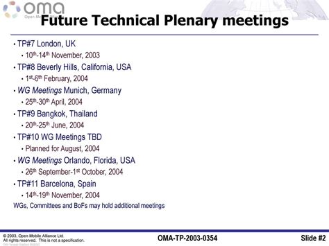 Oma Tp Tp5 Future Meetings Future Meetings Ppt Download