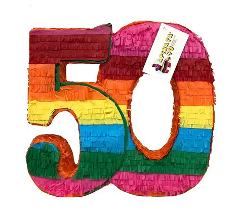 Apinata4u 50th Birthday Double Digits Pinata Fiesta Theme