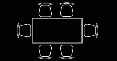 Bloque Comedor En Autocad Rectangular Sillas Dwgautocad Hot Sex Picture