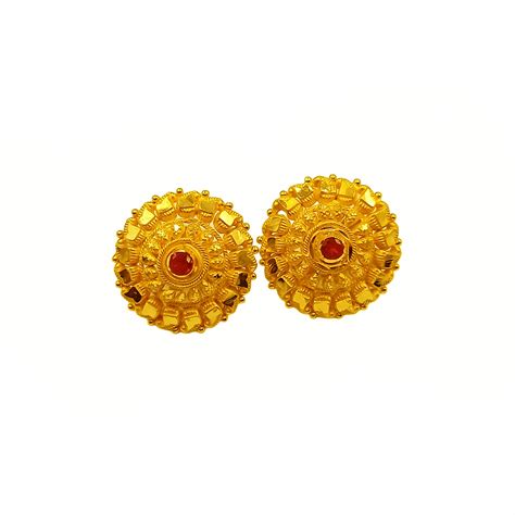 916 GOLD BOMBAY STUD EARRINGS – Marina Goldsmith