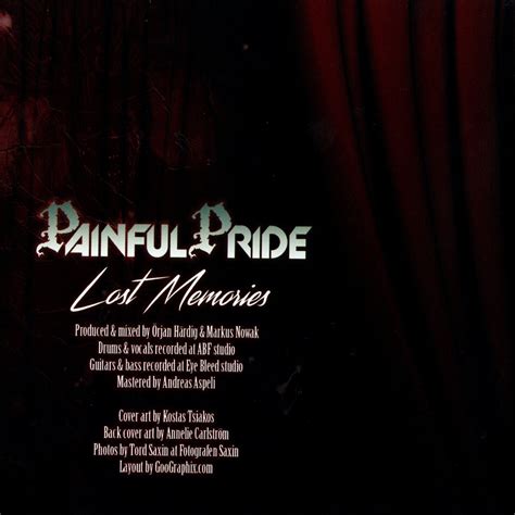 Car Tula Interior Frontal De Painful Pride Lost Memories Portada