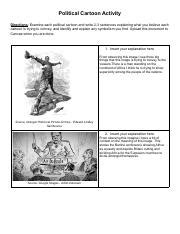 Copy Of Political Cartoon Activity Pdf Political Cartoon Activity