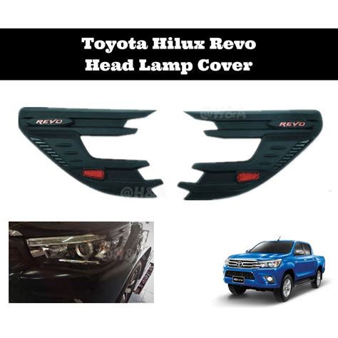 Toyota Hilux Revo Head Lamp Cover Black Shopee Malaysia