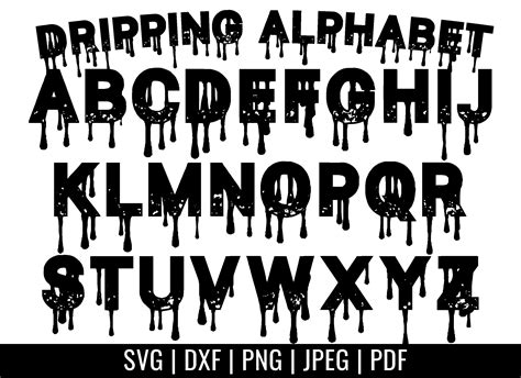 Dripping Alphabet Svg Drip Letters Svg Drip Font Svg Dripping Font Svg ...