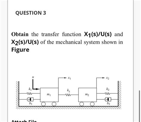 Solved Obtain Mathematical Models Of The Mechanical Systems Chegg