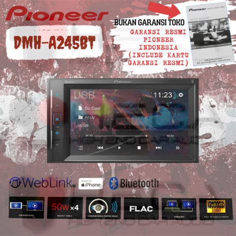 Jual Pioneer Dmh A Bt Head Unit Double Din Dmh A Bt Tape Audio