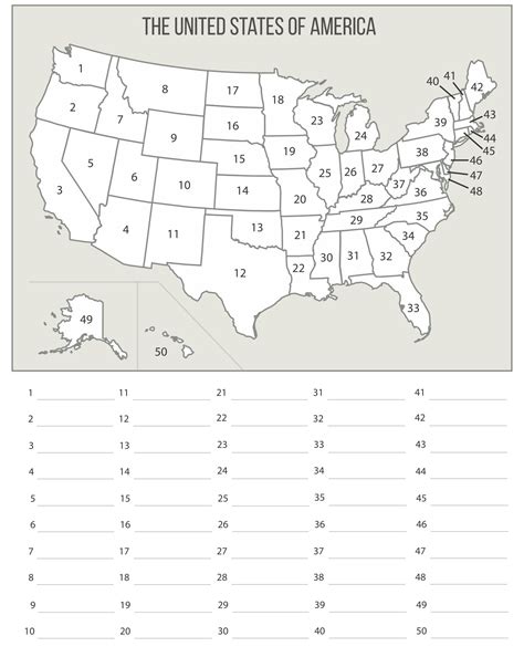 Printable 50 States Out Maps - Printable JD